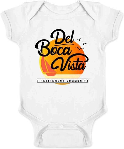 Pop Threads Del Boca Vista Retirement Community 90s Graphic Infant Baby Boy Girl Bodysuit in Saudi Arabia