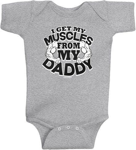 ThreadRock Baby Boys 'أحصل على عضلاتي من بدلة Bodysant Daddy in Saudi Arabia