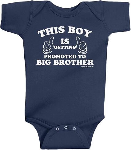 Threadrock Baby Boys' This Boy is Getting Promoted to Big Brother Bodysuit in Saudi Arabia