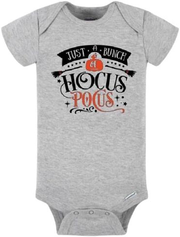 Hocus Pocus Baby Bodysuit Onesie (0-3 Months, Gray) in Saudi Arabia