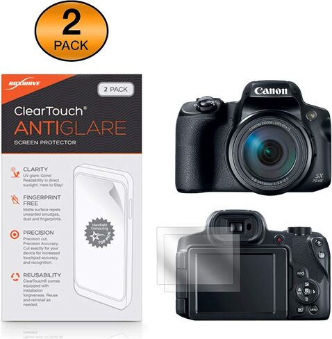 واقي شاشة Boxwave متوافق مع Canon PowerShot SX70HS-Cleartouch Anti-Glare (2-Pack) ، Skin Matte Film المضادة للأصفر in Kuwait