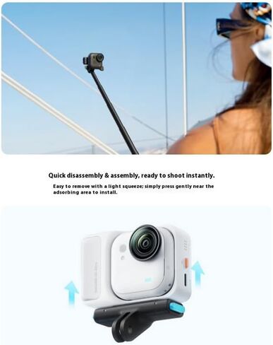 Quick Release Mount for Insta 360 Go Ultra Camera,Aluminum Alloy Magnetic Adapter Mount for Tripods & Selfie Sticks, Vlogging in Saudi Arabia