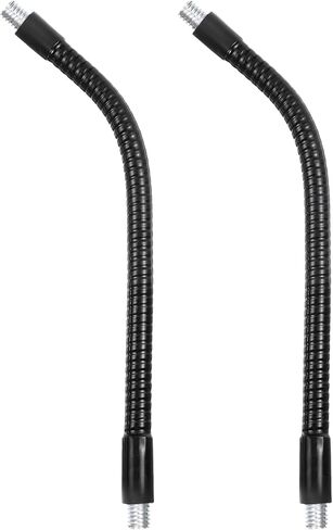 PATIKIL 6" Gooseneck, 2Pcs 3/8"-16 Male to Male Thread Metal Universal Hose Flexible Arm Gooseneck Tube Extension Holder for Action Camera, Phone, Microphone, Black in Saudi Arabia