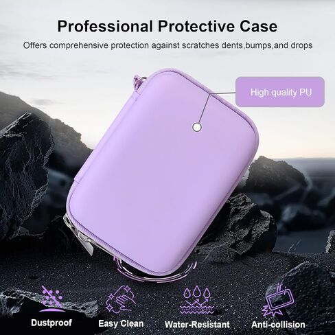 حقيبة حمل RAIALL لكاميرا Canon PowerShot ELPH 360 HS A/300/190/ 180/160 HS/Sony Cybershot DSC-W830 W55، حقيبة سفر صلبة لكاميرا تسجيل الفيديو، جيب شبكي للبطارية، وبطاقات SD وكابل USB، بني in Saudi Arabia