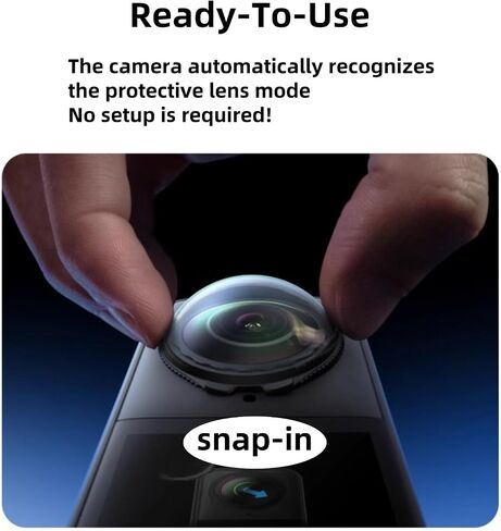Lens Guards for Insta360 X5, Snap-in PC Protective Lens Cover, Dual Lens Protector Case Action Camera Accessories, Transparent Clear, 2Pcs Lens Guards in Saudi Arabia