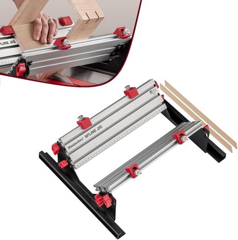 Woodpeckers Spline Jig, Router Table & Table Saw Jig for Dovetails & Miter Joints, Makes Joinery Strong & Attractive, Made in USA in Saudi Arabia