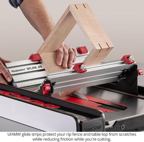 Woodpeckers Spline Jig, Router Table & Table Saw Jig for Dovetails & Miter Joints, Makes Joinery Strong & Attractive, Made in USA in Saudi Arabia