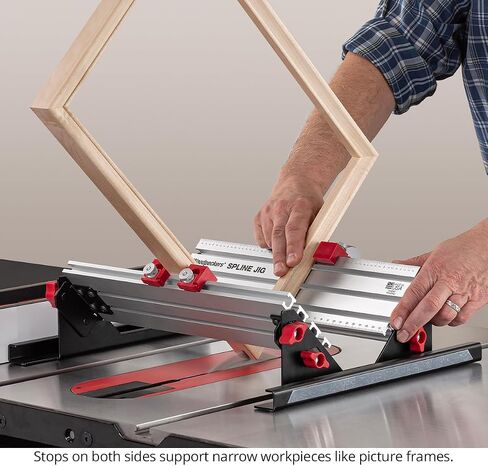 Woodpeckers Spline Jig, Router Table & Table Saw Jig for Dovetails & Miter Joints, Makes Joinery Strong & Attractive, Made in USA in Saudi Arabia