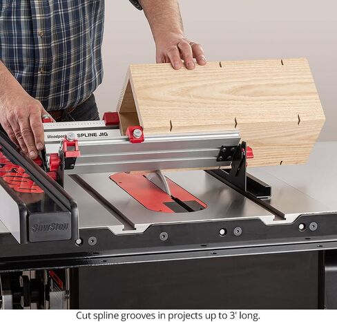 Woodpeckers Spline Jig, Router Table & Table Saw Jig for Dovetails & Miter Joints, Makes Joinery Strong & Attractive, Made in USA in Saudi Arabia