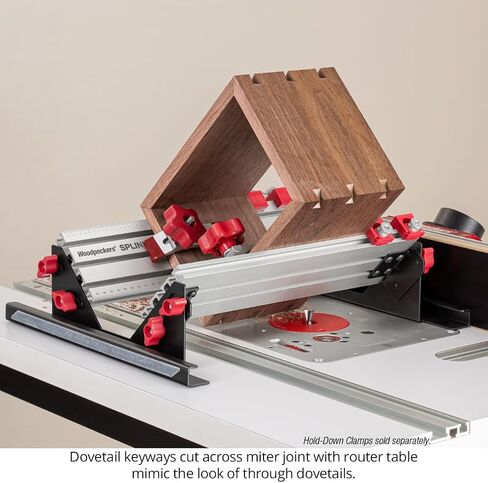 Woodpeckers Spline Jig, Router Table & Table Saw Jig for Dovetails & Miter Joints, Makes Joinery Strong & Attractive, Made in USA in Saudi Arabia