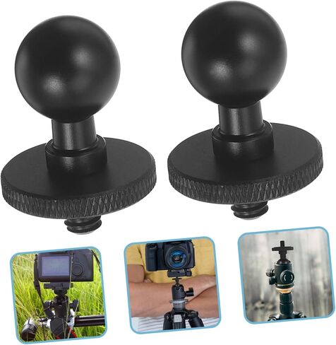 2pcs Swivel Ball Camera Mount Base Aluminum Alloy Ball Adapter for Camera Bracket Parts in Saudi Arabia
