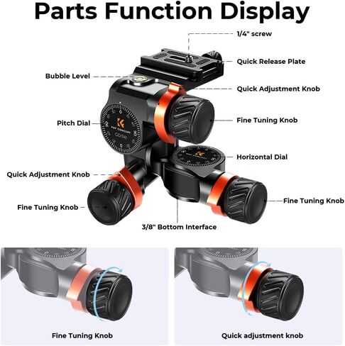 K & F Concept 70 Inch/178cm Camera Tripod ورأس ثلاثي القوائم الموجهة ثلاث اتجاهات in Kuwait
