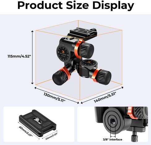 K & F Concept 70 Inch/178cm Camera Tripod ورأس ثلاثي القوائم الموجهة ثلاث اتجاهات in Kuwait