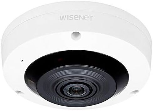 Samsung Hanwha Techwin Wisenet XNF-8010RW (White) 6MP Outdoor Poe Network IP Fisheee Dome Camera مع رؤية ليلية للمنزل ، المبنى التجاري in Kuwait