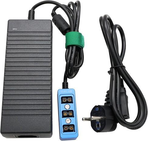 PTAP D-TAP Flitter Hub مع AC Power Adapter 16V 10A لكاميرا Red Arri Sony ، شاشة ، الضوء ، محرك التركيز ، ناقل الحركة اللاسلكي ، 1/4 "MONT ، Blue in Saudi Arabia