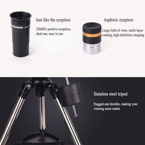 Astronomical Telescope Stargazing HD 130MM Coated Optical Lens Portable Tripod Outdoor Travel Storage in Saudi Arabia