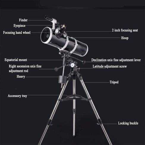 Astronomical Telescope Stargazing HD 130MM Coated Optical Lens Portable Tripod Outdoor Travel Storage in Saudi Arabia
