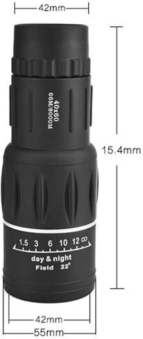 40x60 Professional Monocular Zoom Binoculars - Night Vision & Optic Scope with Spring Clip in Saudi Arabia