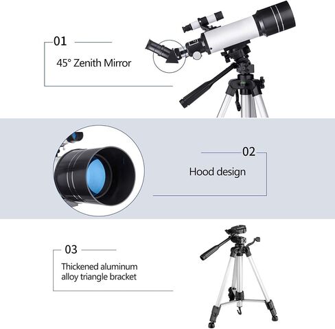 National Geographic Astronomical Telescope HD Monoculars Portable 70MM Refractor for Beginners and Children Smart Phone Adapter with Adjustable Tripod Moon Filter Finder and Carrying Bag in Saudi Arabia