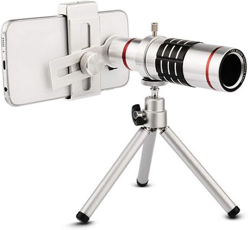 12x Zoom Monocular Telescope with Smartphone Holder & Tripod - Compact High Definition BAK4 Prism, Waterproof Fogproof in Saudi Arabia