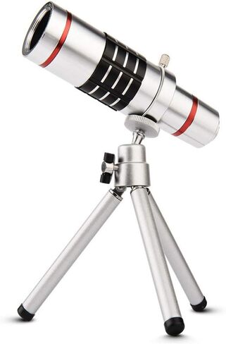 12x Zoom Monocular Telescope with Smartphone Holder & Tripod - Compact High Definition BAK4 Prism, Waterproof Fogproof in Saudi Arabia