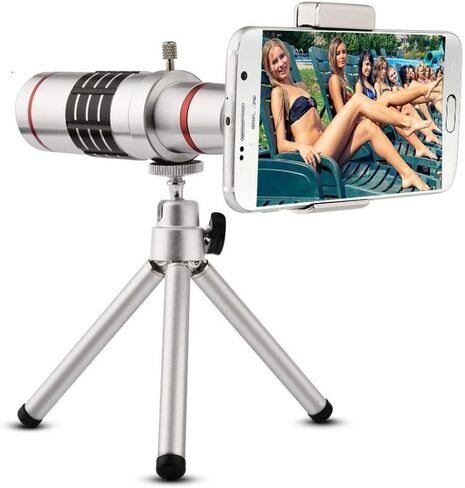 12x Zoom Monocular Telescope with Smartphone Holder & Tripod - Compact High Definition BAK4 Prism, Waterproof Fogproof in Saudi Arabia