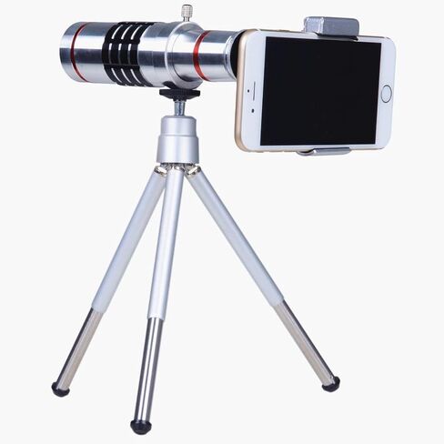 12x Zoom Monocular Telescope with Smartphone Holder & Tripod - Compact High Definition BAK4 Prism, Waterproof Fogproof in Saudi Arabia