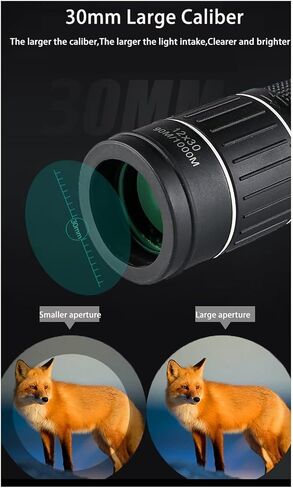 Mini Monocular 12x30 - Powerful Professional Telescope, Waterproof, Camping Equipment, for Travel, Hunting, Minoculars, Pocket Portable, Sharp Images in Saudi Arabia