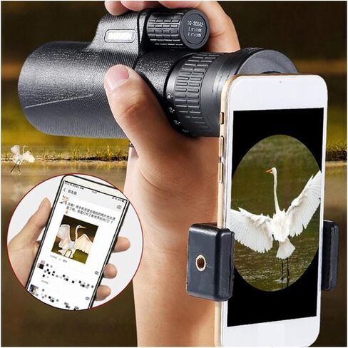 Travel Monocular Telescope 10-30X42 Zoom - Powerful HD Multi-Coated Night Vision Binoculars for Camping, Hunting, Tours - Sharp Images in Saudi Arabia