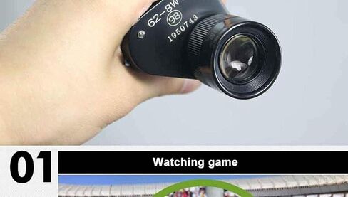 High Power 8X30 Monocular Telescope - Professional Binoculars with Rangefinder, Night Vision, for Swimmers, Women, Fishing, Black in Saudi Arabia