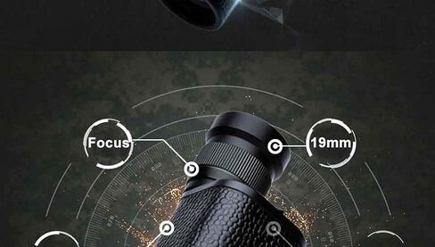 High Power 8X30 Monocular Telescope - Professional Binoculars with Rangefinder, Night Vision, for Swimmers, Women, Fishing, Black in Saudi Arabia