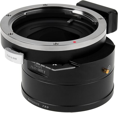 Fotodiox Pro Lens Mount Shift Adapter - متوافق مع عدسة بنتاكس 645 (P645) لجسم كاميرا Sony Alpha E -Mountless بدون مرآة in Saudi Arabia