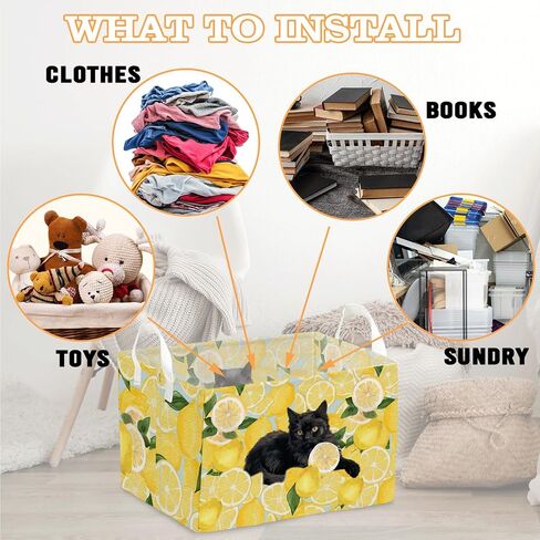 Camping Theme Toy Box, Toy Gift Bins Organizer for Boys Girls, Storage Bins with Handles, Rectangular Storage Basket- Happy Camper- Foldable Versatile Baby Kids Bin for Room Decor, Baskets Kids in Kuwait