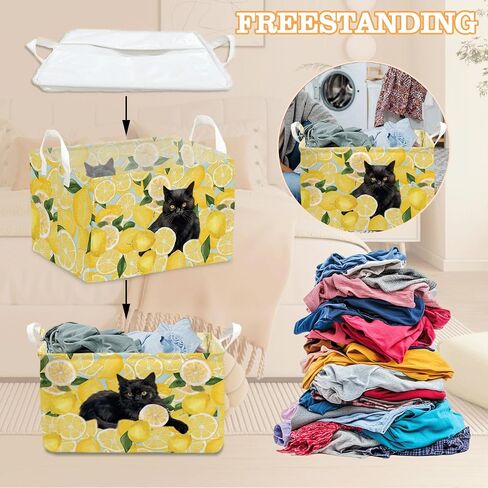 Camping Theme Toy Box, Toy Gift Bins Organizer for Boys Girls, Storage Bins with Handles, Rectangular Storage Basket- Happy Camper- Foldable Versatile Baby Kids Bin for Room Decor, Baskets Kids in Kuwait