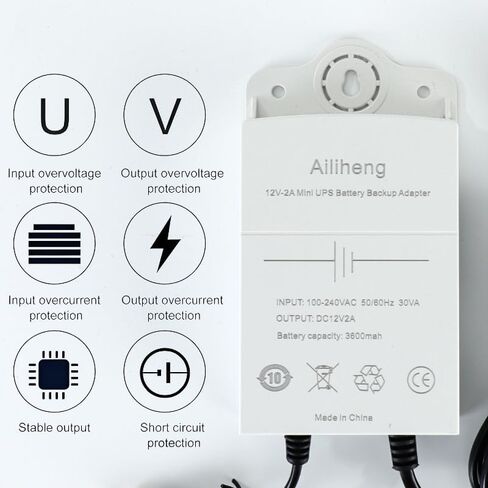 محول 12V-2A للكاميرات في الهواء الطلق والأمن ، نسخة احتياطية من بطارية Mini UPS مع سعة 3600mAh لكاميرا DC12V Light Security في الهواء الطلق in Kuwait