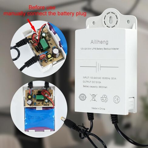 محول 12V-2A للكاميرات في الهواء الطلق والأمن ، نسخة احتياطية من بطارية Mini UPS مع سعة 3600mAh لكاميرا DC12V Light Security في الهواء الطلق in Kuwait