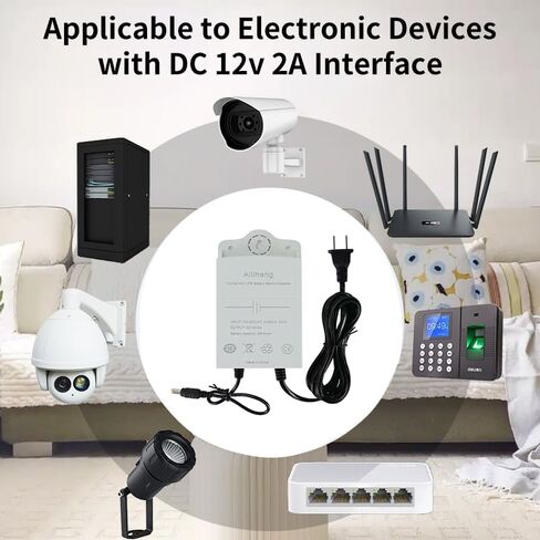محول 12V-2A للكاميرات في الهواء الطلق والأمن ، نسخة احتياطية من بطارية Mini UPS مع سعة 3600mAh لكاميرا DC12V Light Security في الهواء الطلق in Kuwait