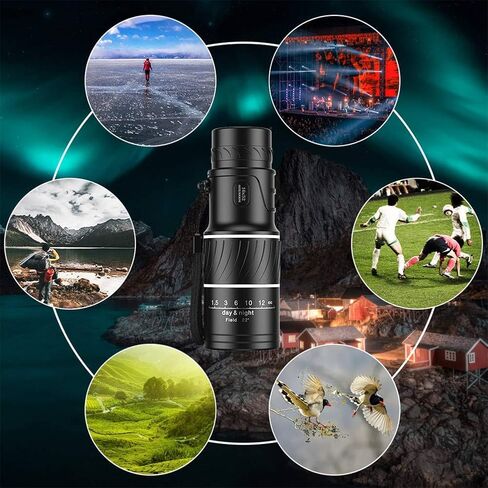 16 × 52 تلسكوب أحادي العين عالي الوضوح - البصريات BAK4 PRISM ، مثالية لمشاهدة الطيور والأنشطة في الهواء الطلق in Saudi Arabia