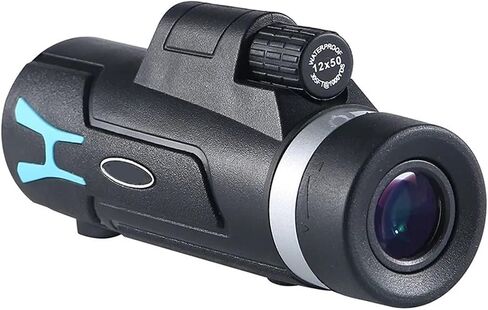 HD 12x50 تلسكوب أحادي الطاقة مع حامل الهاتف - PAK4 PRISM ، مقاوم للماء ، نطاق عالي الوضوح للصيد ، التخييم ، المشي لمسافات طويلة ، صور حادة in Saudi Arabia