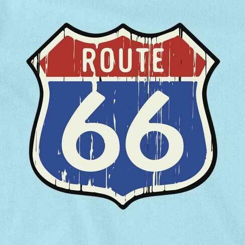 Threads Pop Route 66 علامة الطريق الرجعية عتيقة الرضيع الكلاسيكي رضيع بوي فتاة in Kuwait