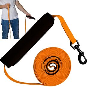 15ft Waterproof Long Leash for Dogs – Long Line Dog Training Lead - Weatherproof - Ideal for Recall and Teaching Distance Commands Dogs