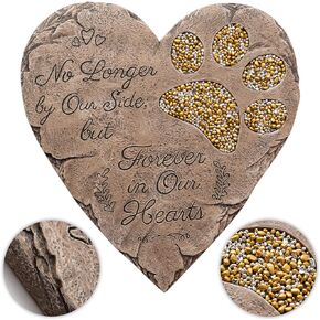 OBSI Dog Memorial Gifts for Loss of Dog Sympathy Gift - Rainbow Bridge Dog Memorial Stone for Remembrance Dog Passing Away Sympathy Gifts - Thoughtful Pet Loss Gifts - Gray