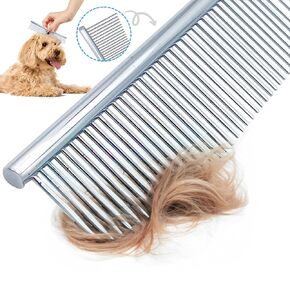 Doodle Comb For Grooming, Metal Dog Comb for Goldendoodle - Metal Comb For Dogs Doodles - Dog Comb for Goldendoodles, Poodle Comb, Finishing Comb - Grooming Comb For Doodles