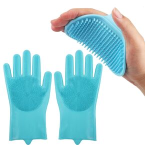 2pcs dog washing gloves and dog bath brush, 2-in-1 pet shower set | Suitable for dogs, cats, bath massage, and pet grooming