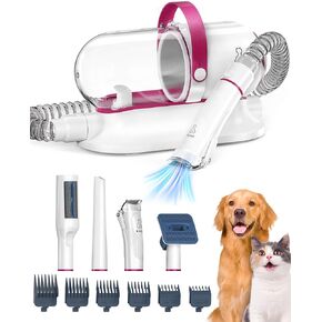 Dog Grooming Kit & Vacuum, Professional Pet Grooming Vacuum with Shedding Brush, Dog Clippers, Dog Dryer and Cleaner, 1.5L Dust Cup Pet Grooming Kit for Dogs, Cats, Quiet, 2 Filters in Saudi Arabia