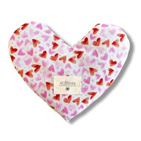 Handmade Heart-Shaped Eye Pillow - Organic Lavender & Flax Seed, Weighted for Love & Relaxation, Hot/Cold Compress - Perfect Mother's Day Gift for Women