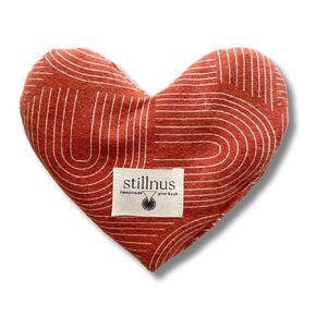 Heart-Shaped Weighted Eye Pillow - Organic Lavender & Flax Seed | Hot/Cold Therapy for Relaxation, Stress Relief & Meditation | Valentine's Day Gift for Women, Moms & Yoga Lovers