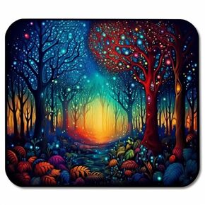 Aesthetic Rainbow Forest Naturalist Unique Art Design Patterns, Smooth Surface Non-Slip Rubber Gaming Mouse Pad for Computer Desk Laptop Office 9.5 X 7.9 Inch (Design 1)