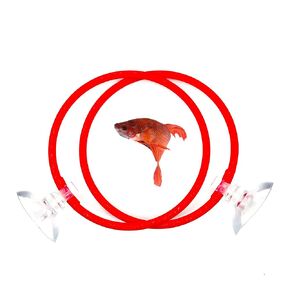Betta Fish Olympic Ring For Betta Fish Trainning 2 Pack | Betta Excercise Loop Betta Loop For Aquarium Decor | CTWPets™ (Glowing Green)