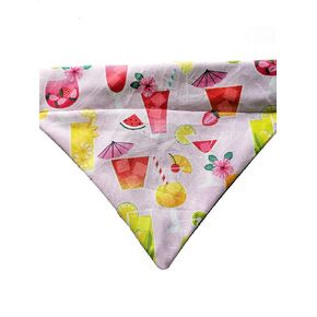 Beachy Cocktails Over the Collar Dog Bandana That Slips onto Their Existing Collar Size (XXL)
